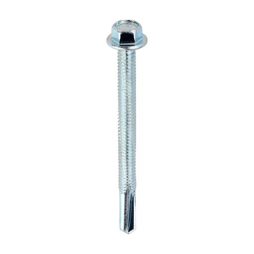 TIMCO Metal Construction Heavy Section Screws - Hex - Self-Drilling - Zinc (5.5 x 65, Box of 100)