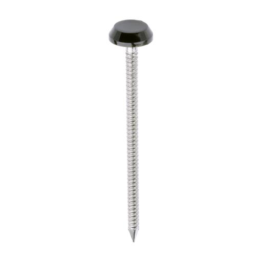 TIMCO Polymer Headed Nails - A4 Stainless Steel - Mahogany (65mm, Box of 100)