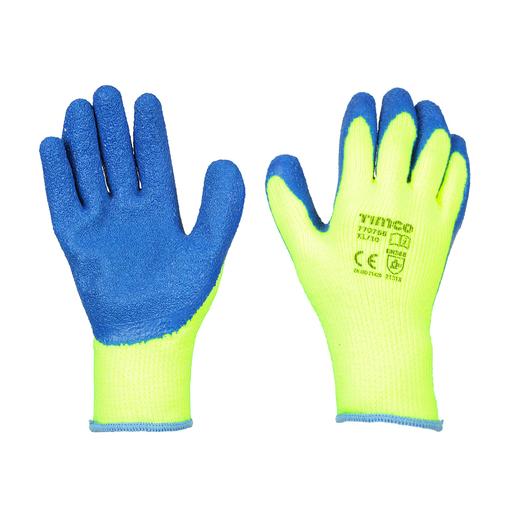 TIMCO Warm Grip Gloves - Crinkle Latex Coated Polyester (X Large, Backing Card of 1)