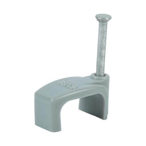 TIMCO Flat Twin & Earth Cable Clips - Grey (To fit 10.0mm, Box of 100)