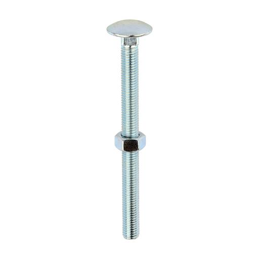 TIMCO Carriage Bolts & Hex Nuts - Zinc (M12 x 150, Box of 10)