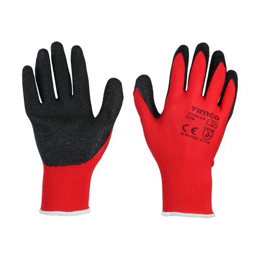 TIMCO Light Grip Gloves - Crinkle Latex Coated Polyester (Large, Backing Card of 1)