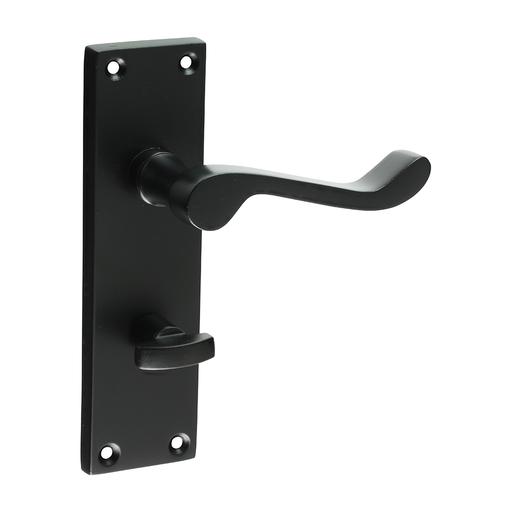 TIMCO Victorian Scroll Bathroom Handles - Matt Black (152 x 42, Blister Pack of 1)