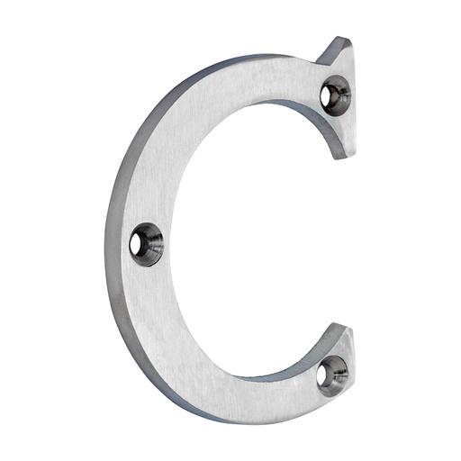 TIMCO Door Letter C - Satin Chrome (65mm, Bag of 1)