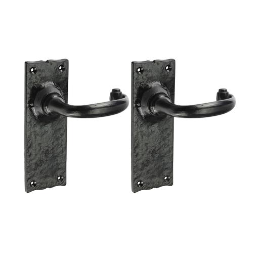 TIMCO Traditional Lever Latch Handles - Antique Black (155 x 54, Box of 1)