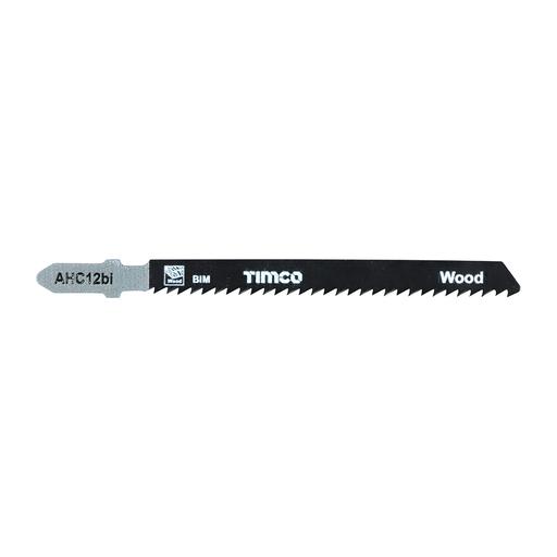 TIMCO Jigsaw Blades - Wood Cutting - Bi-Metal Blades - T101Bf (Pack of 5)