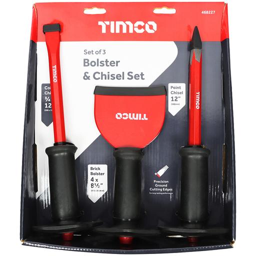 TIMCO Bolster & Chisel Set (3pcs, Pack of 3)