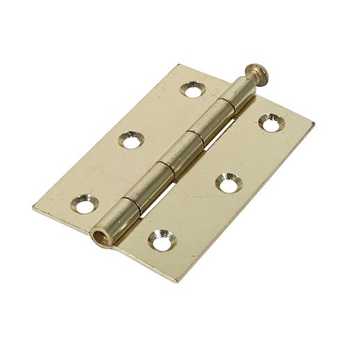 TIMCO Plain Butt Hinge - Loose Pin (1840) - Electro Brass (90 x 60, Plain Bag of 1)