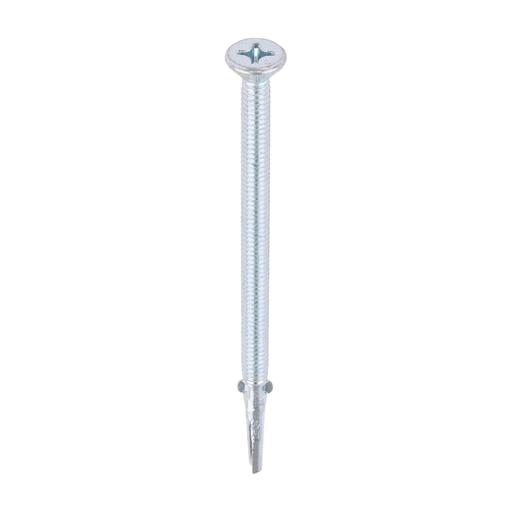 TIMCO Metal Construction Timber To Heavy Section Screws - Countersunk - Wing-Tip - Self-Drilling - Zinc (5.5 x 100, Box of 100)
