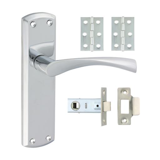 TIMCO Zeta Latch Door Pack - Polished Chrome (Mixed, Box of 1)