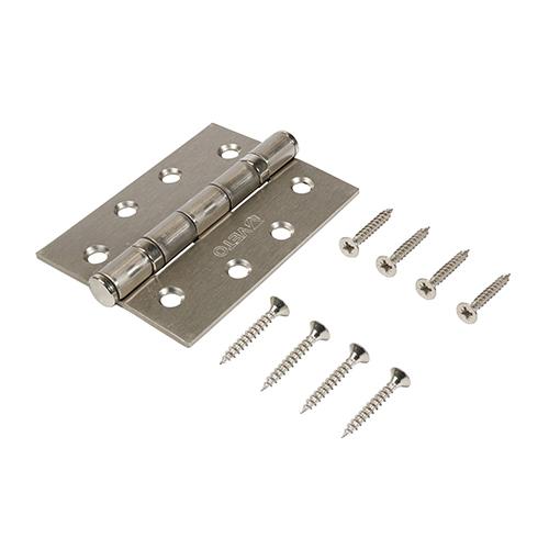 TIMCO Twin Ball Bearing Hinges - Steel - Satin Nickel (102 x 76, Box of 1)