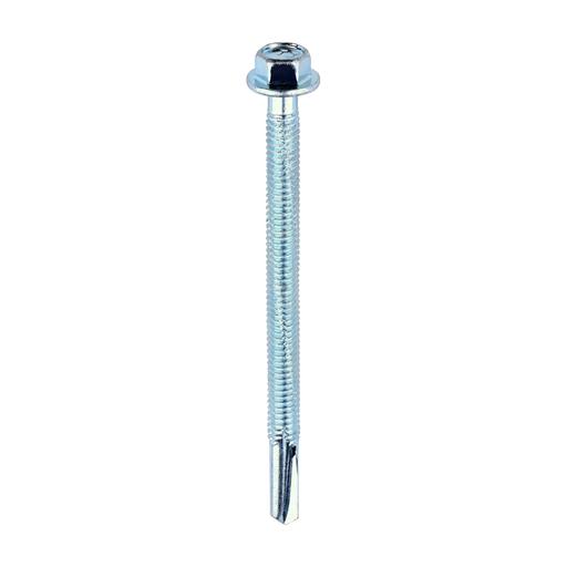 TIMCO Metal Construction Heavy Section Screws - Hex - Self-Drilling - Zinc (5.5 x 80, Box of 100)