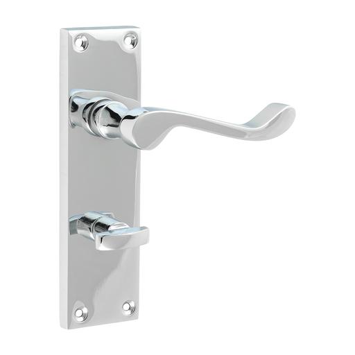 TIMCO Victorian Scroll Bathroom Handles - Polished Chrome (152 x 42, Blister Pack of 1)