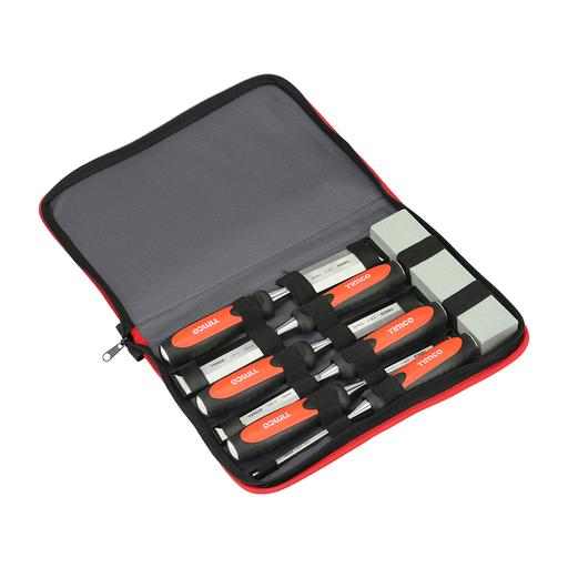 TIMCO Bevel Edge Wood Chisel Set (7pcs, Blister Pack of 7)