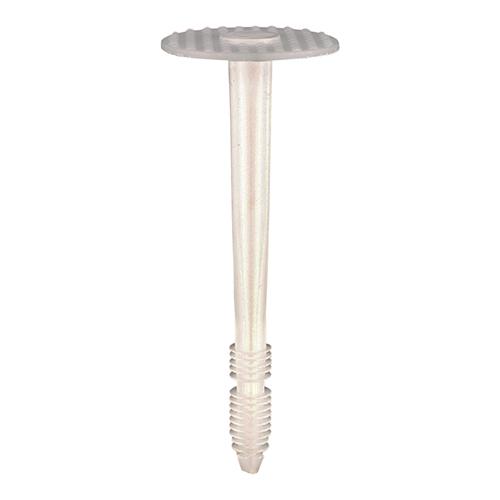 TIMCO Plastic Insulation Fixings - White (8.0 x 90, Bag of 100)