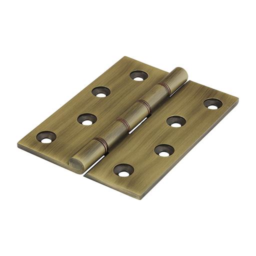 TIMCO Double Phosphor Bronze Washered Butt Hinge - Solid Brass - Antique Brass (102 x 75, Box of 1)