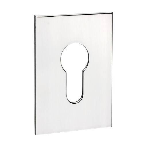 TIMCO Euro Profile Self-Adhesive Escutcheon - Oblong - Polished Stainless Steel (65 x 47, TIMpac of 1)