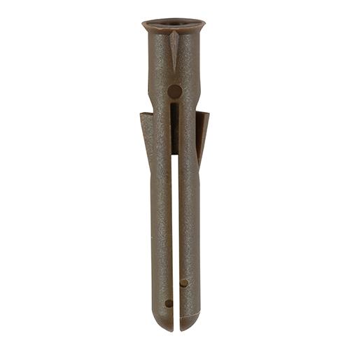 TIMCO Premium Plastic Plugs - Brown (42mm, Tub of 600)