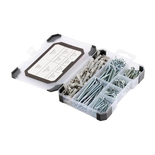 TIMCO Mixed Tray - Screws Plug & Drill Bit - Zinc (251pcs, Tray of 251)