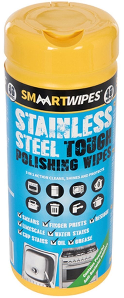 Stainless Steel Tough Polishing Wipes, 40 pcs