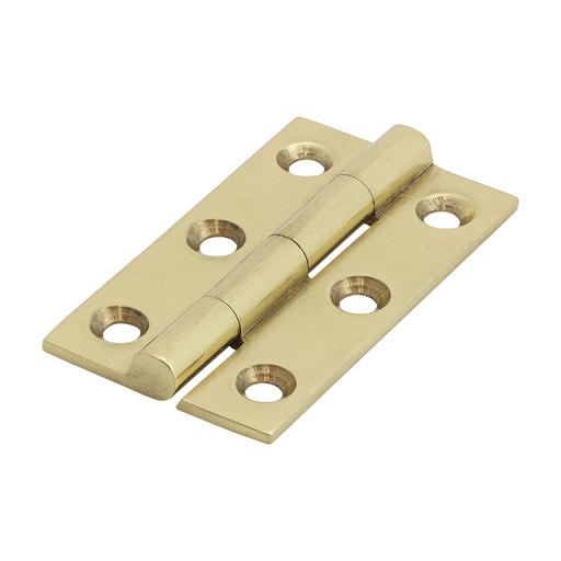 TIMCO Solid Drawn Hinge - Solid Brass - Polished Brass (50 x 28, Bag of 1)