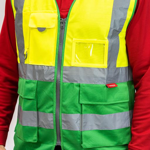 TIMCO Hi-Visibility Executive Vest - Yellow & Green (XXX Large, Bag of 1)