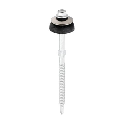 TIMCO Metal Construction Fibre Cement Board To Light Section Screws - Hex - Self-Drilling - Exterior - Silver Organic (6.3 x 110, Box of 50)