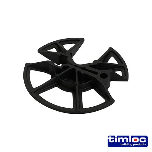 TIMCO Insulation Retaining Discs - Black (65mm Dia, Bag of 250)