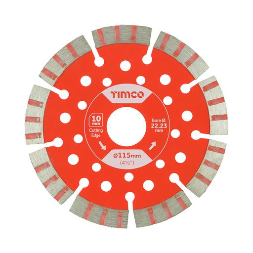 TIMCO Trade Diamond Blade - Segmented (115 x 22.2, Box of 1)