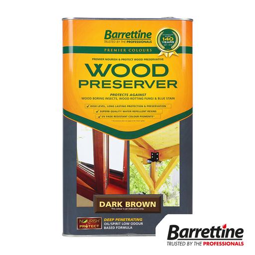 TIMCO Wood Preserver - Dark Brown (5L, Tin of 1)