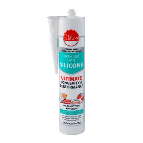 TIMCO Premium Lmn Silicone - White (300ml, Cartridge of 1)