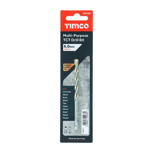 TIMCO TCT Multi-Purpose Drill Bit (6.0 x 100, Blister Pack of 1)