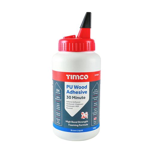 TIMCO Pu Wood Adhesive 30 Minute - Liquid (750g, Bottle of 1)