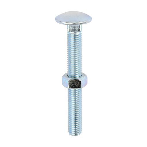 TIMCO Carriage Bolts & Hex Nuts - Zinc (M12 x 100, Box of 25)
