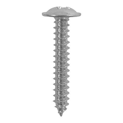 TIMCO Metal Tapping Screws - PZ - Flange - Self-Tapping - A2 Stainless Steel (4.2 x 19, Box of 200)