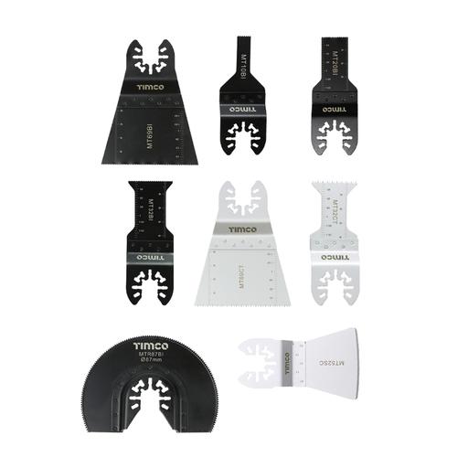 TIMCO Multi-Tool Blade Sets - 8 Piece Set (Mixed, Blister Pack of 1)