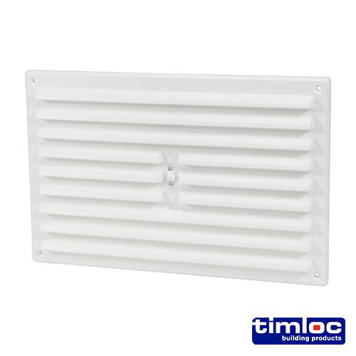 TIMCO Timloc Internal Plastic Hit And Miss Louvre Grille Vent - White - 1209W (260 x 170, Bag of 1)
