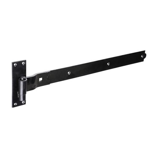 TIMCO Pair Of Cranked Band & Hook On Plates - Black (600mm, Plain Bag of 1)