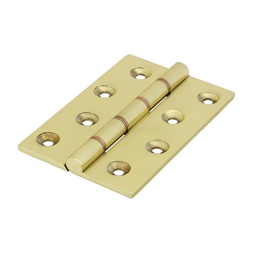 TIMCO Double Phosphor Bronze Washered Butt Hinge - Solid Brass - Polished Brass (102 x 67, Box of 1)