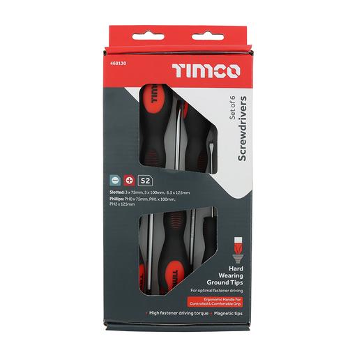 TIMCO Screwdriver Set (6pcs, Box of 6)