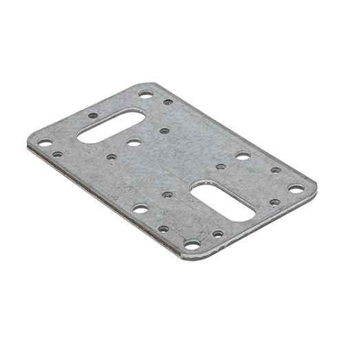 TIMCO Flat Connector Plates - Galvanised (62 x 100, Bag of 5)
