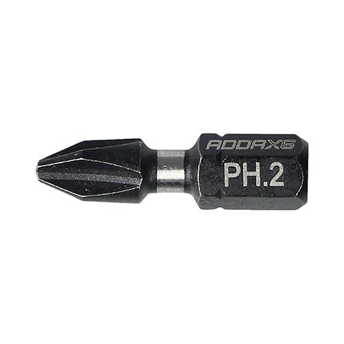 TIMCO Impact Driver Bits - PH (No.2 x 25, Handy Bit Pack of 10)