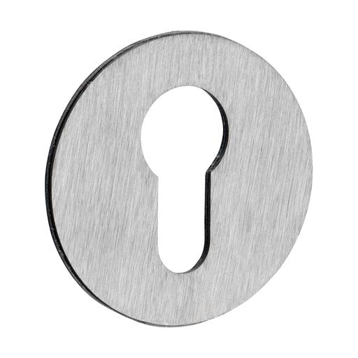 TIMCO Euro Profile Self-Adhesive Escutcheon - Round - Satin Stainless Steel (52mm, Bag of 1)