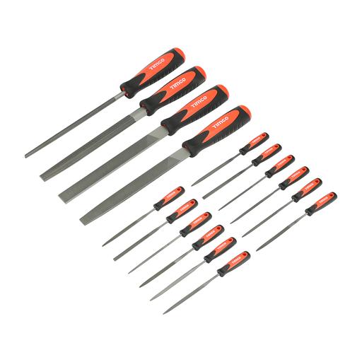 TIMCO File & Needle File Set (16pcs, Fabric Case of 16)