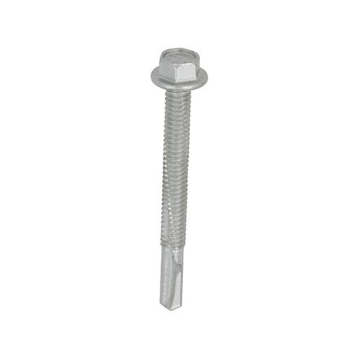 TIMCO Metal Construction Heavy Section Screws - Hex - Self-Drilling - Exterior - Silver Organic (5.5 x 55, Box of 100)