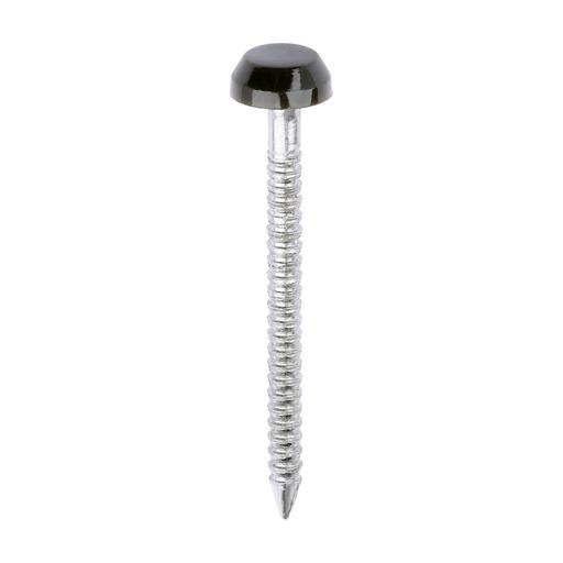 TIMCO Polymer Headed Pins - A4 Stainless Steel - Mahogany (30mm, Box of 250)