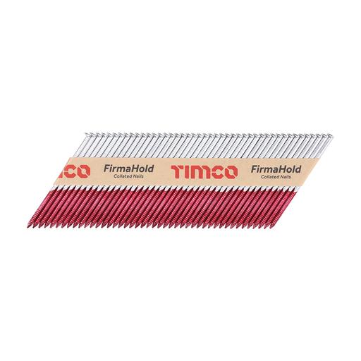 TIMCO Firmahold Collated Clipped Head Nails - Retail Pack - Ring Shank - Firmagalv (3.1 x 75, Box of 1100)