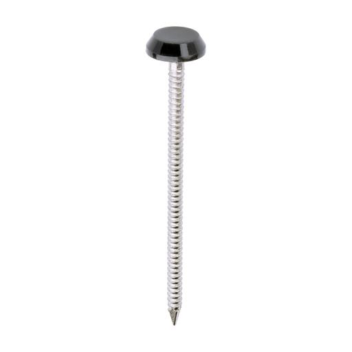 TIMCO Polymer Headed Nails - A4 Stainless Steel - Anthracite Grey (65mm, Box of 100)