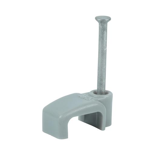 TIMCO Flat Twin & Earth Cable Clips - Grey (To fit 2.5mm, Box of 100)