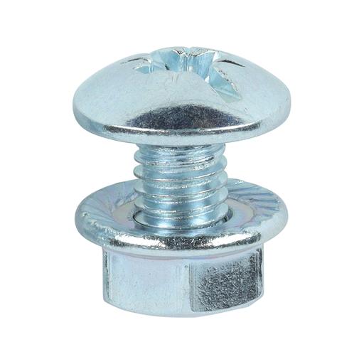 TIMCO Cable Tray Bolts With Flange Nuts - Zinc (M6 x 12, Box of 200)